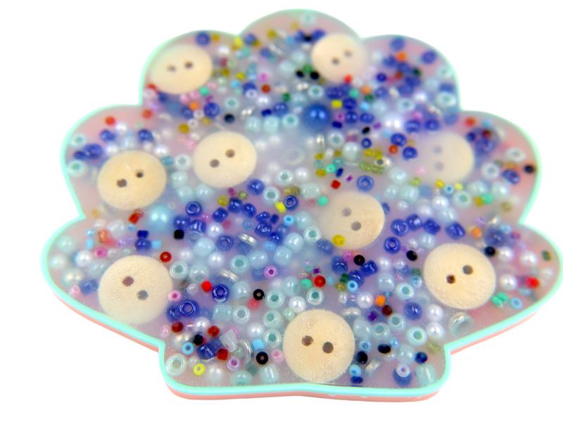 Seashell Pick Party Pad - Satisfy Your Urge to Pick, Pop and Peel Stress-Free!  Picky Party Pad and Tray  Picky Pad Silicone