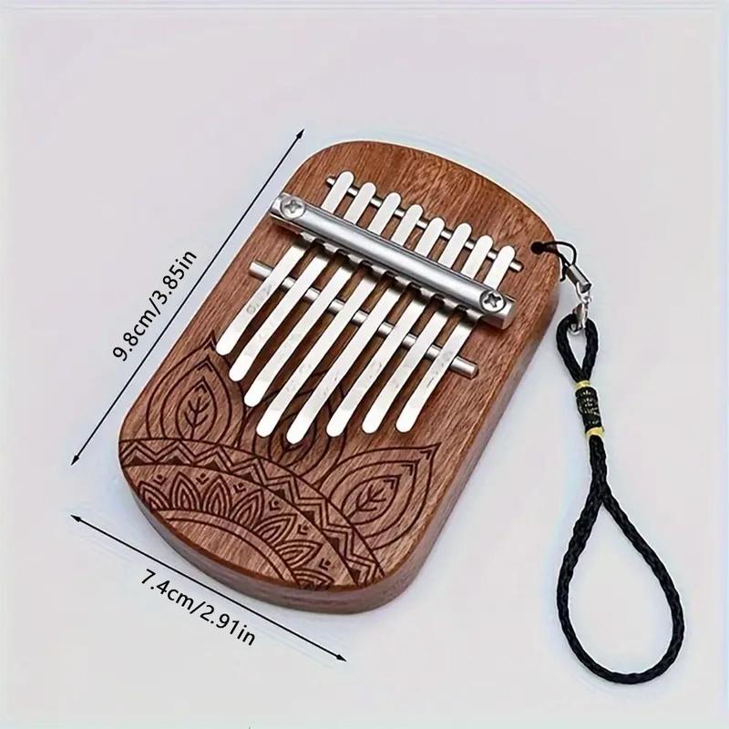 Mini Wooden Thumb Piano, 8-tone Mini Kalimba, Portable Finger Piano, Musical Instrument for Beginners