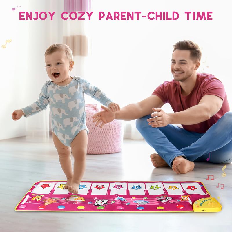 Dance Mat Music Toy, Touch Play Electronic Dance Pad Dance Piano Mat - Musical  Animal Keyboard Touch Play Mat Interactive Piano Play Mat for Boys Girls,Christmas Birthday Gifts
