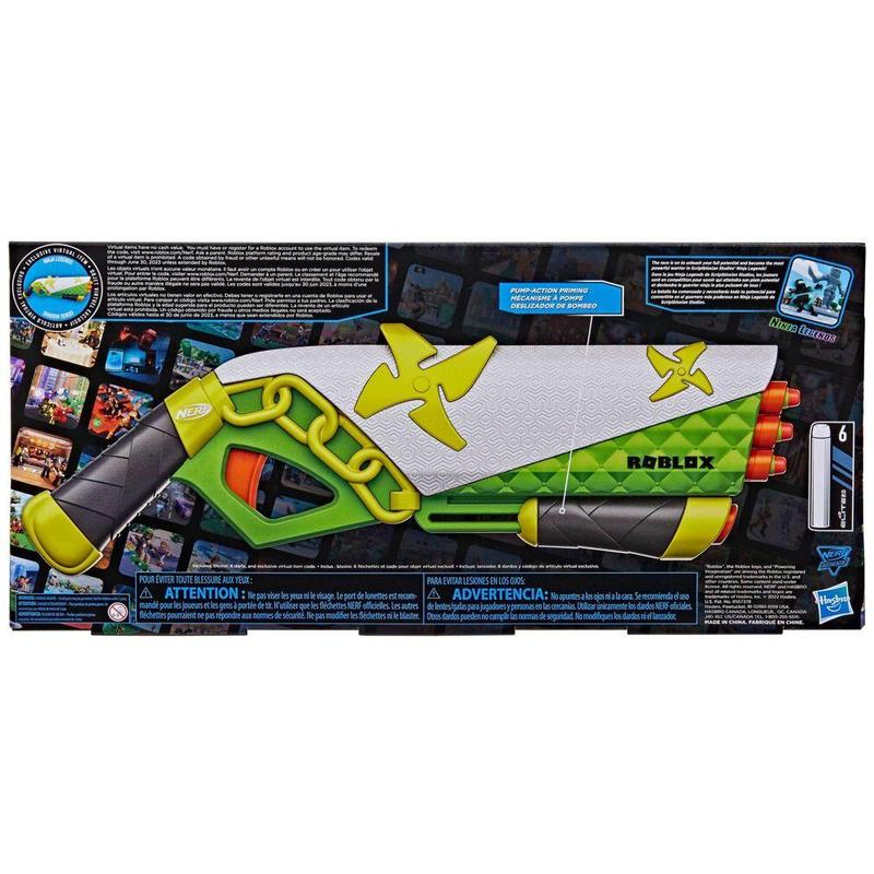 NERF Roblox Ninja Legends - Shadow Sensei Dart Blaster - Easy To Use: Just pull