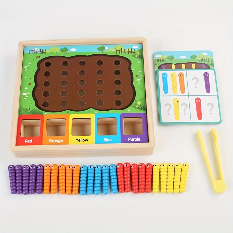Children's educational early childhood wooden color classification insect catching game hands-on brain interactive toy , Pet Owners