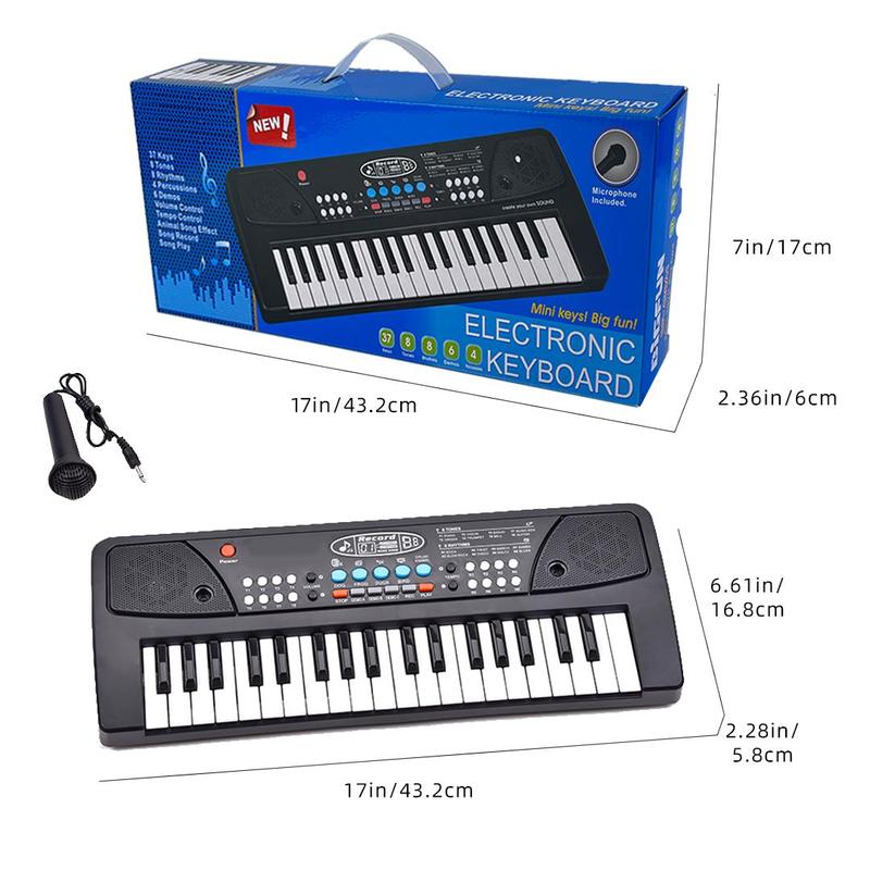 37-key Electric Piano Keyboard, Musical Instrument Gift for Kids, Digital Music Teaching & Learning Toys, Birthday Gift, Musical Instruments & Accessories