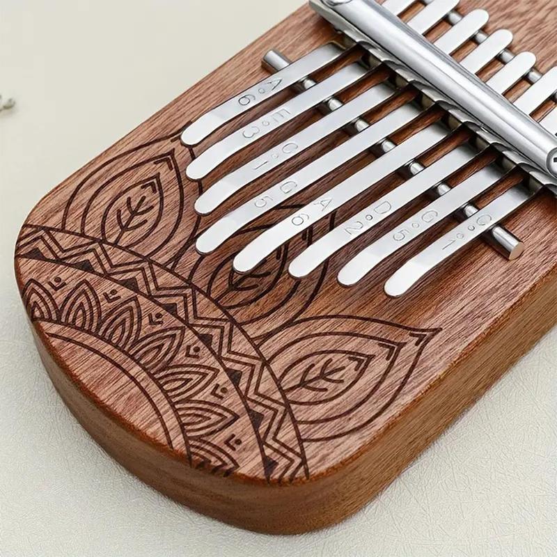 Mini Wooden Thumb Piano, 8-tone Mini Kalimba, Portable Finger Piano, Musical Instrument for Beginners