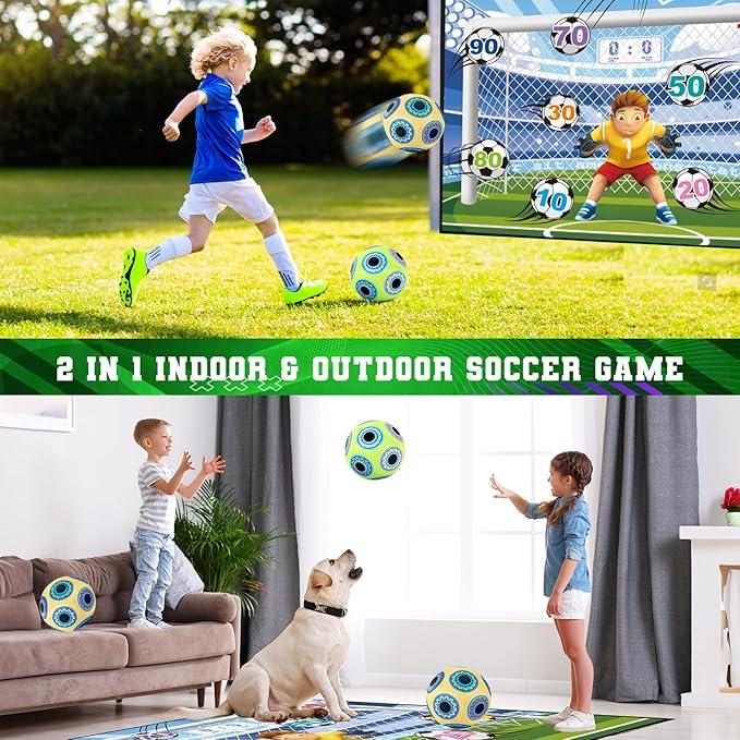 Soccer Ball Games for Kids, Soccer Goal Game with 3 Inflatable Velcro Balls, Indoor and Outdoor Backyard Games Toys for Ages 5-7 8-12, Soccer Gifts for 3 4 5 6 7 8 Year Old Boy Toys basketball toy