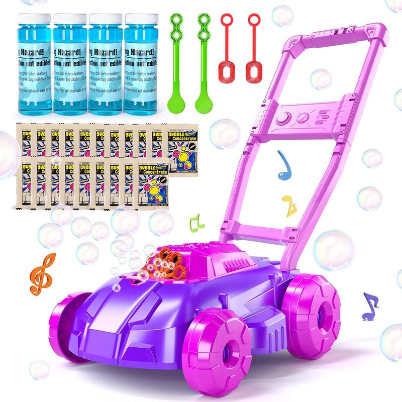 Pink and Purple Bubble Lawn Mower , Bubble Machine, Outdoor Toys,  Christmas, Easter Birthday Gifts