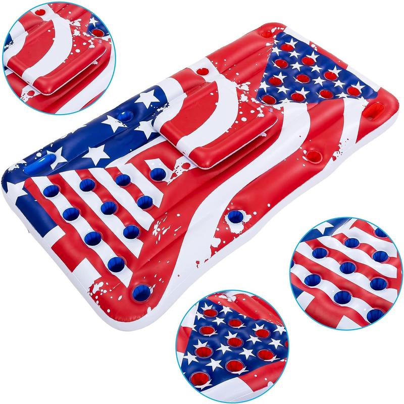 Inflatable Pool Lounge Floating Pong Floats for Adults Party Summer Pool Floats,Water Games Lounge Float with Cooler