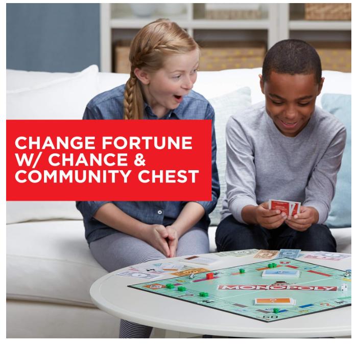 Monopoly Game, Family Board Games for 2 to 6 Players & Kids Ages 8 and Up, Includes 8 Tokens (Token Vote Edition)