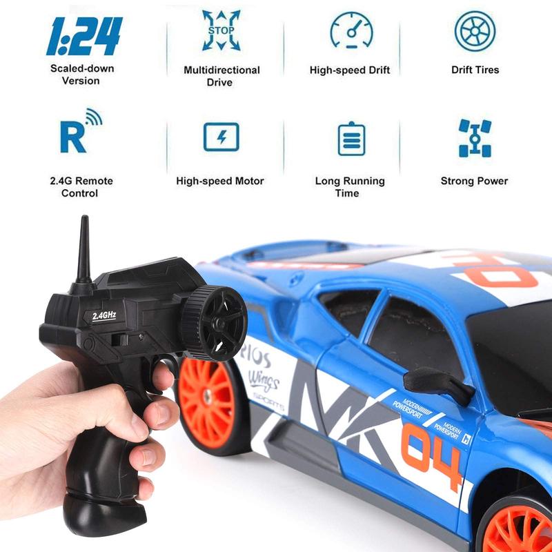 RC Drift Car Mini RC Drift Car for Adults 1:24 Remote Control High Speed Race Drifting Cars 2.4GHz 4WD Racing Hobby Toy Car with Headlight for Boys and Girls rcoffroad 4x4 cooltoys clearance items today 2024