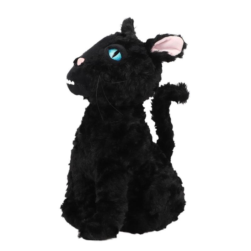 34cm 13.38in Black Cat Plush Toy, Cute Cat Plushie, Stuffed Animal Anime Doll, Desk Ornament, Decorative Toy, Perfect Toy