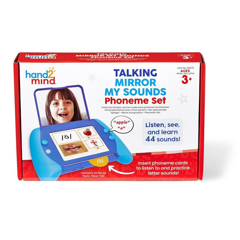 hand2mind Mirror My Sounds Phoneme Set, Phonemic Awareness, Phonics Games, Letter Sounds, Phonics Flash Cards, Speech Therapy Materials, Phonics for Kindergarten, Toys That Help with Speech