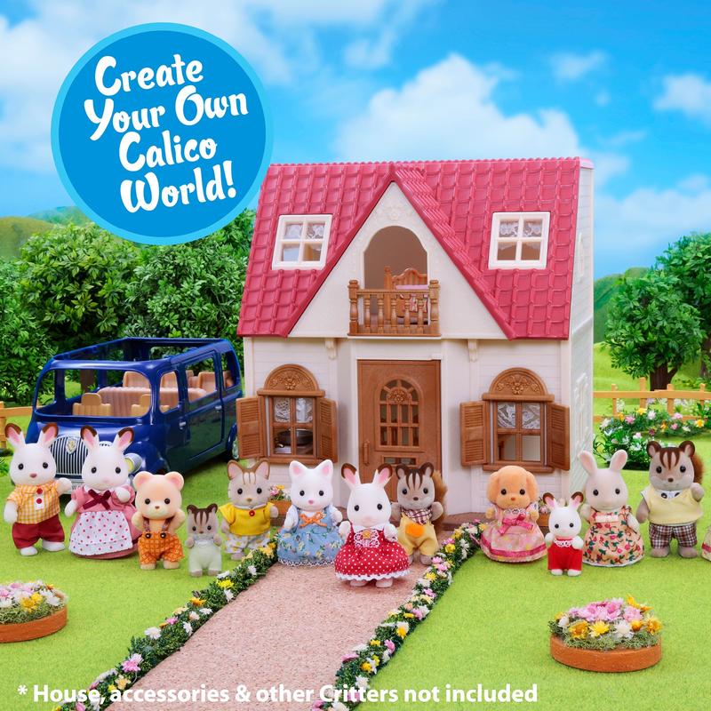 Calico Critters Teeny Popcorn Pals, Set of 3 Collectible Doll Figures, Online Exclusive