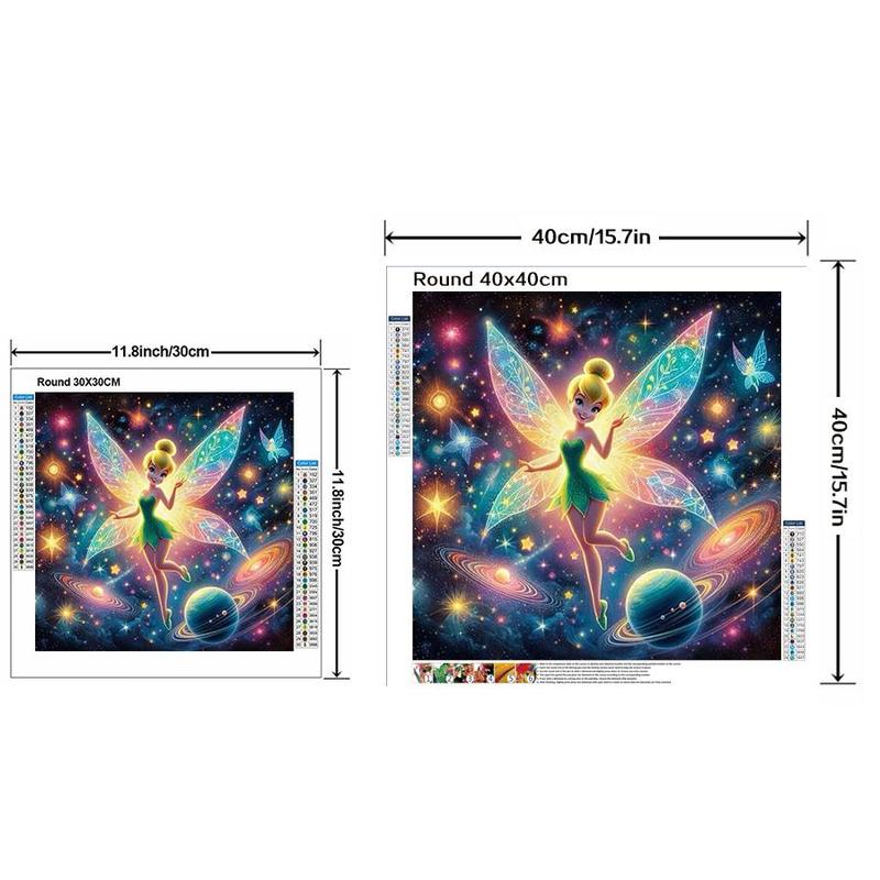 Cartoon Fairy Pattern DIY Diamond Arts Colorful Painting Kit without Frame, DIY 5D Diamond Arts Colorful Painting Kit, Wall Art Decor for Home Living Room Bedroom