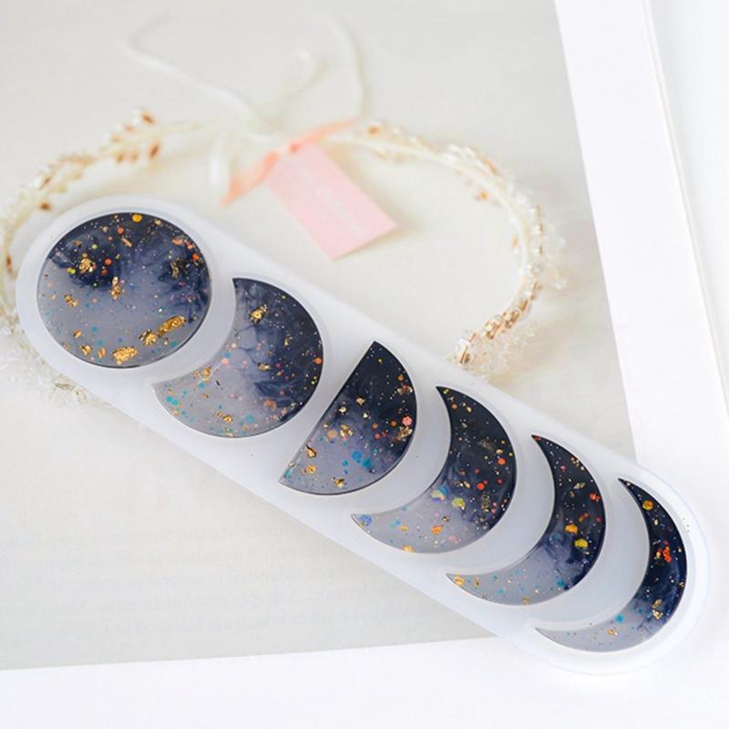 Moon Shaped Silicone Mold, 1 Set DIY Soap Making Mold, Home Decoration Mold, DIY Candle Making Tool For Home Decor