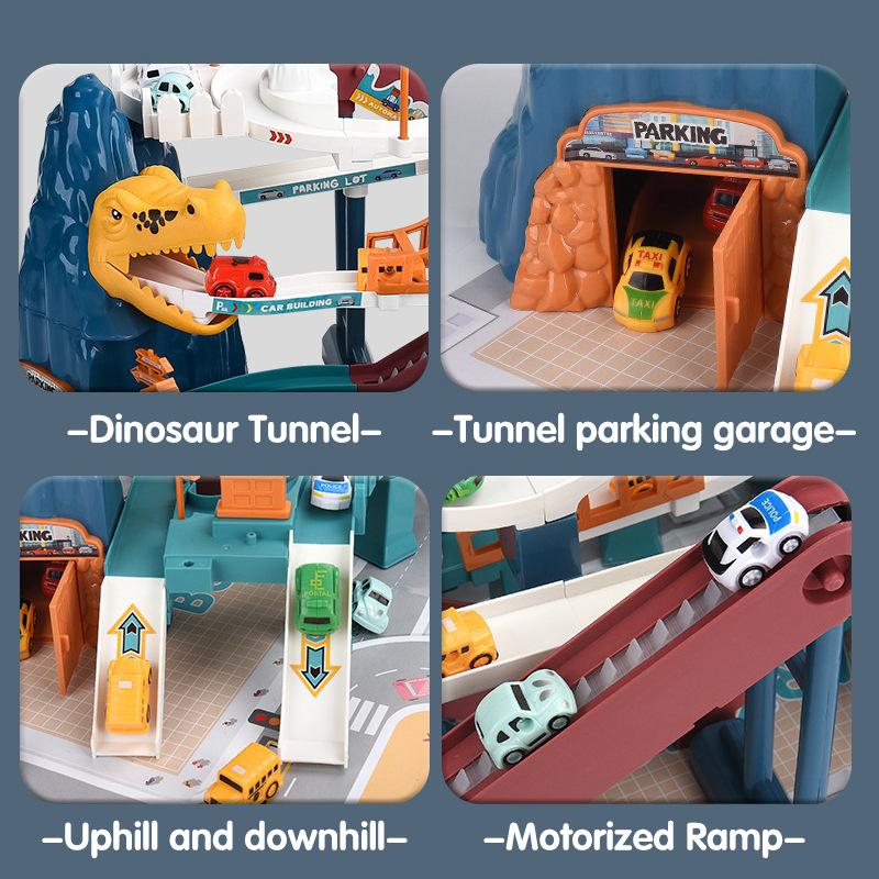 Toys Dinosaur Mountain Track Car Train Through Adventure Birthday & Christmas Gifts for Little Boys & Girls