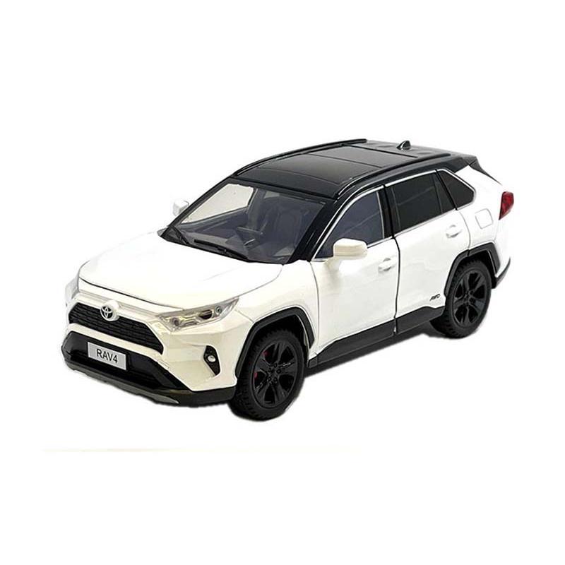 Toyota Rav4 Hybrid XSE – White w  Black Top (MiJo Exclusives) Diecast 1:24 Scale Model - H08666WHBK
