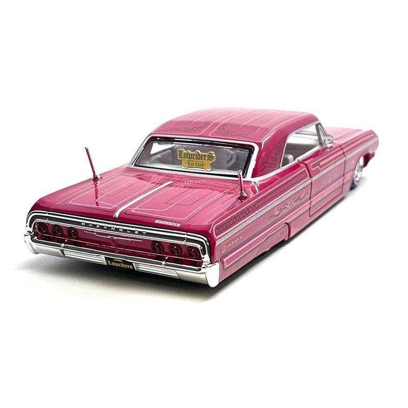 1964 Chevrolet Impala SS Lowrider – Pink (Design Lowriders) Diecast 1:24 Scale Model - Maisto 32547PK