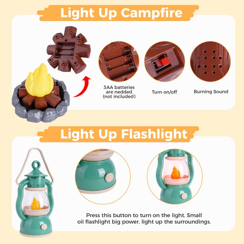 Kids Tent Set, Indoor Outdoor Pretend Play Game, Pop-up Tent Toy Set Birthday Christmas Gift for Toddlers Kids