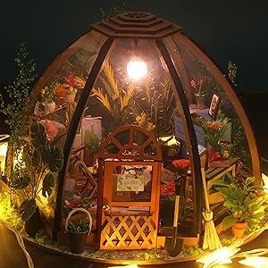 DIY Star Garden Miniature Dollhouse Kit - Complete Set with Easy Assembly Instructions