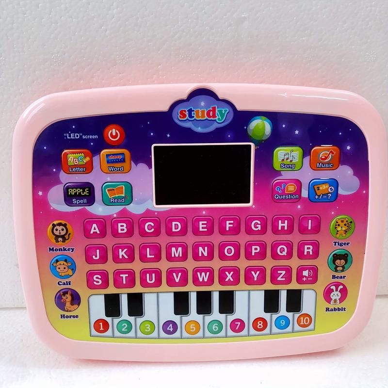 Kids Interactive Electronic Toy Tablet with LED Screen for Early Development: Teach Alphabet, Numbers, Word, Music, Math for Boys & Girls (Battery Not Included) Halloween Christmas Gift