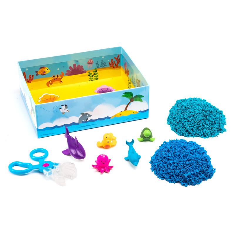 Educational Insights Playfoam Pluffle Ocean Sensory Set with 2 Colors of Playfoam Pluffle, 9 Piece Set, Ages 3+1