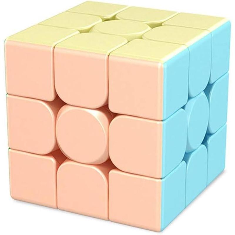3x3 Macaron Colored Speed Cube, 1 Count Colorful Cube Puzzle Toy, Fun and Stress Relief Toy, Educational Toy for Kids & Adults