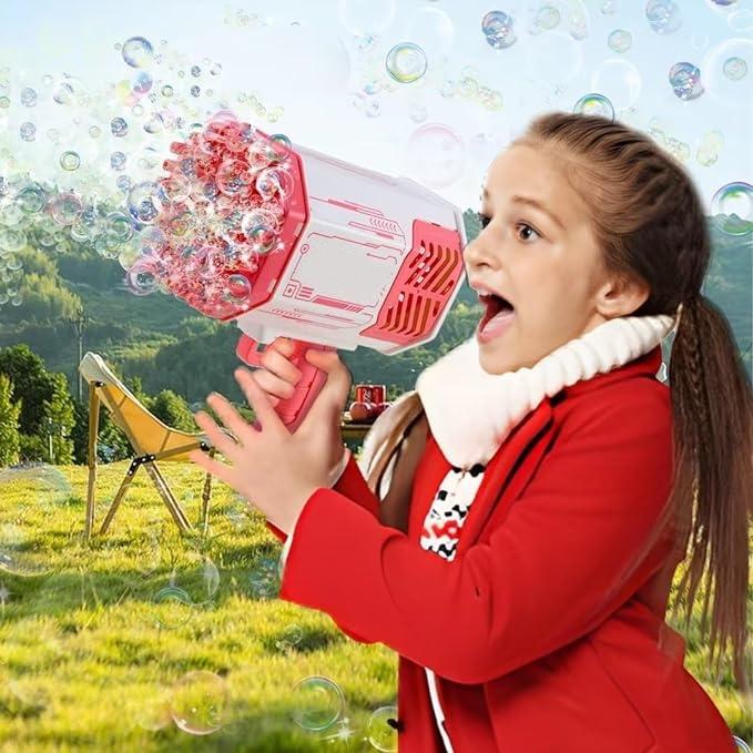 Upgraded Bubble Machine, Bubble Machine With Led Light,69 Hole Bubble Machine,Ideal For Outdoor And Indoor Use At Birthdays, Weddings, And Parties, Perfect For Kids Aged 3 And Up bubble machine