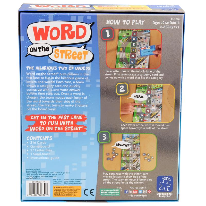 Educational Insights Word on the Street, Word Game for Family Game Night, Ages 10+