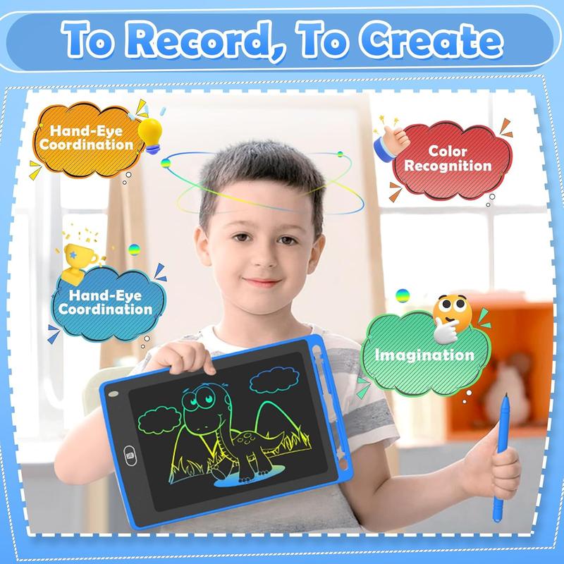4 count LCD Writing Tablet for Kids, 8.5 Inch Colorful Doodle Board Drawing Tablet, Educational Learning Toys Birthday