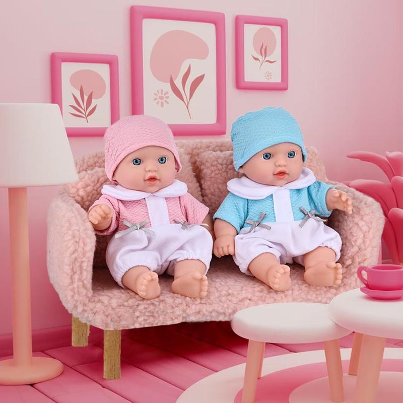 8 Inch Realistic Reborn Doll, 2 Counts set Cute Soft Body Dolls with Removable Clothes, Birthday Gift for 14+ Age