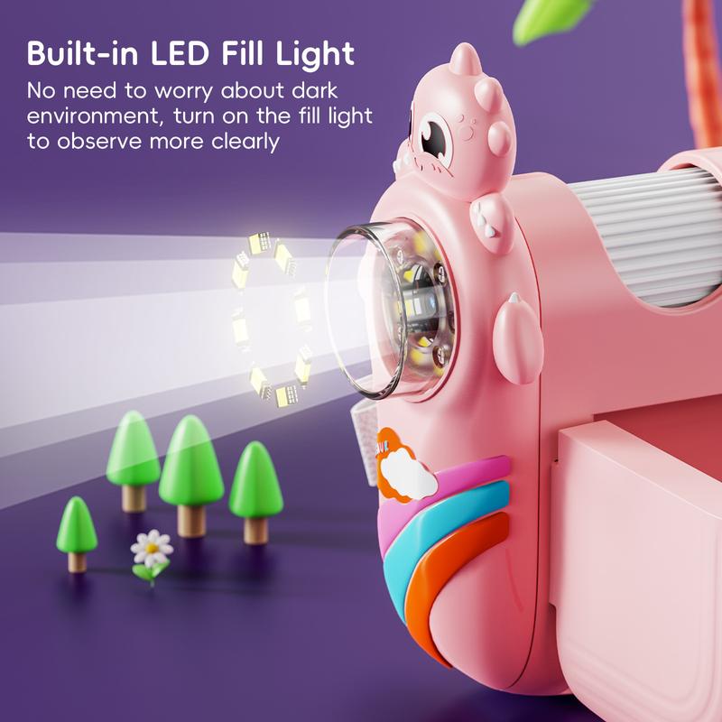 Microscope and Telescope, INSKAM 1000X Handheld Mini Children's Educational Product, Equipped with 2-inch LCD Screen, Portable and Mini, Suitable for 8-12 Years Old Children Halloween Christmas Birthday Educational Gift, Compatible with Windows, Mac OS