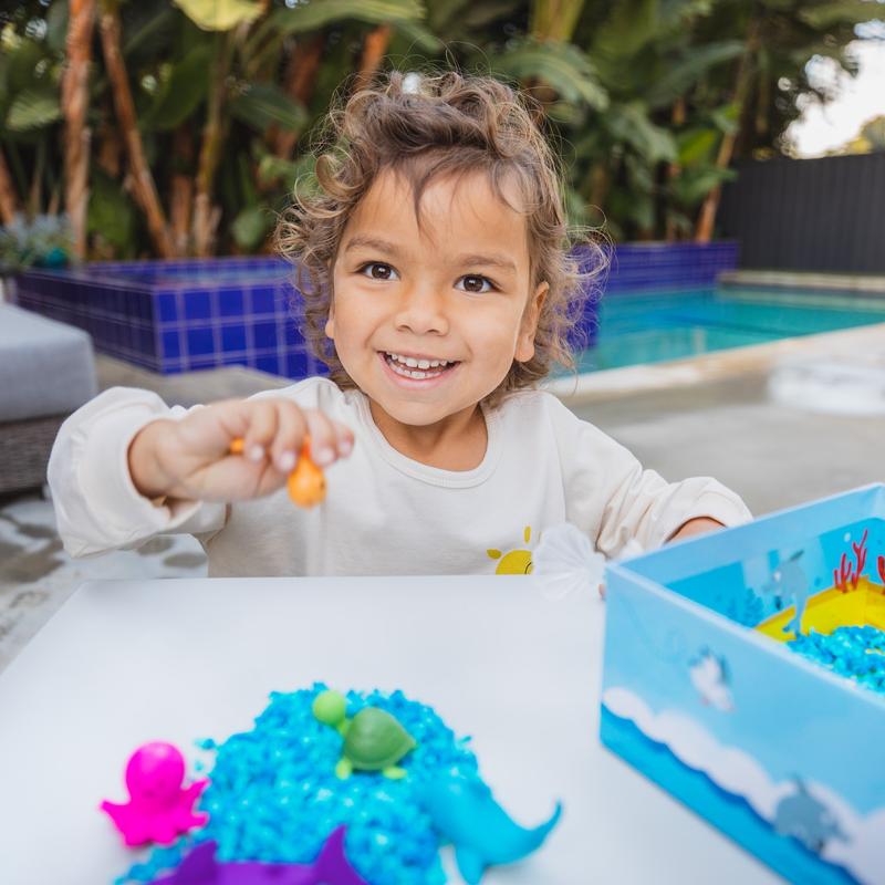 Educational Insights Playfoam Pluffle Ocean Sensory Set with 2 Colors of Playfoam Pluffle, 9 Piece Set, Ages 3+1