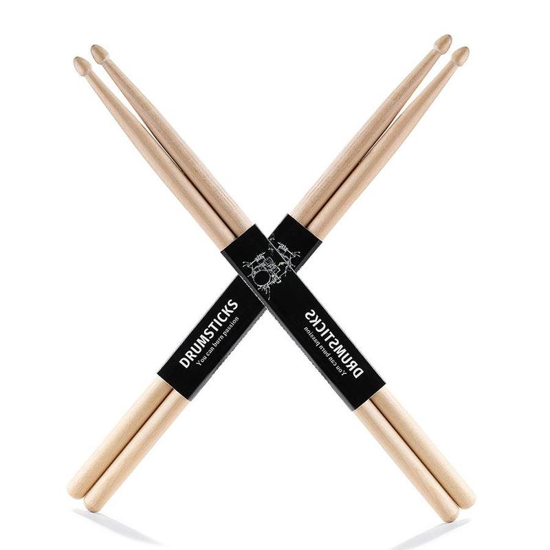 Drum Sticks, 1 Pair Classic Maple Drumsticks for Adults and Beginners, Musical Instrument Accessories for Home and Studio