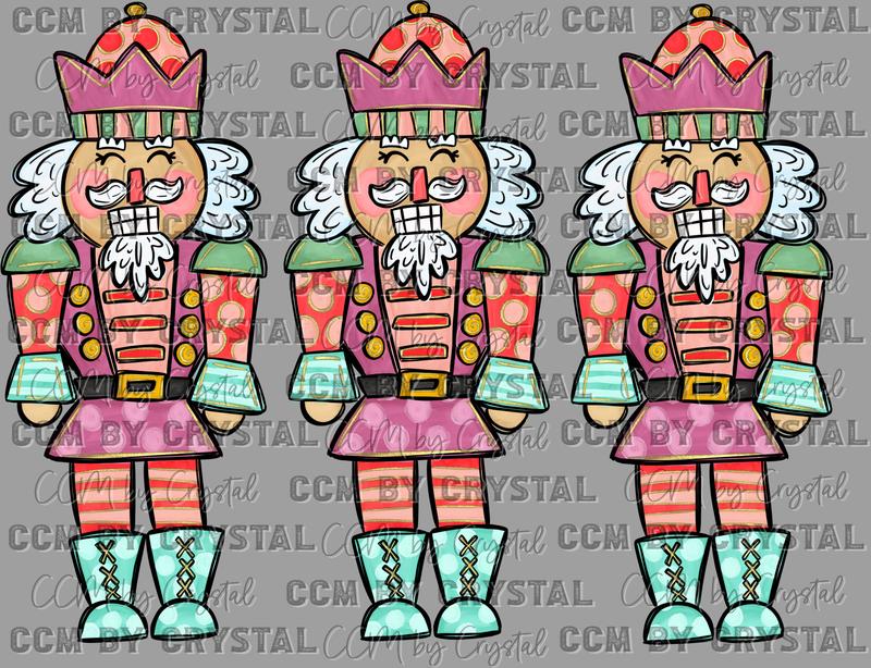 Set of Nutcrackers Christmas Ready to Press DTF Transfer for T-Shirts Ready to Press Sublimation CCMbyCrystal