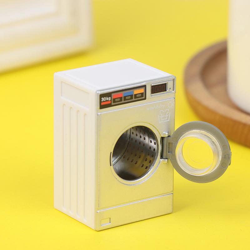 New Fashion 1:12 Dollhouse Miniature Washing Machine Home Appliance Laundry Model Decor Toy