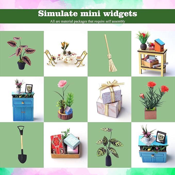 DIY Star Garden Miniature Dollhouse Kit - Complete Set with Easy Assembly Instructions