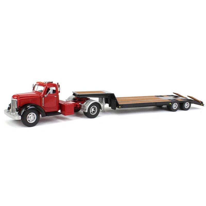 International KB-8 Semi Truck w  Low Boy Trailer Diecast 1:50 Scale Model - Spec Cast 39510