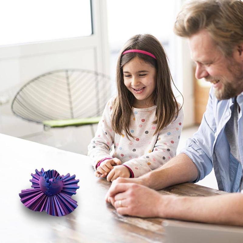 MOBECK Gear Ball, 3in 3D Printed Gear Ball Spin Ball Cube Fidget Toys, Gear Sphere, Gear Ball Fidget Toy, Stress Ball, GearSphere Desk Toy, Fidget Balls, Gear Toy for Anxiety Relaxing (Purple)