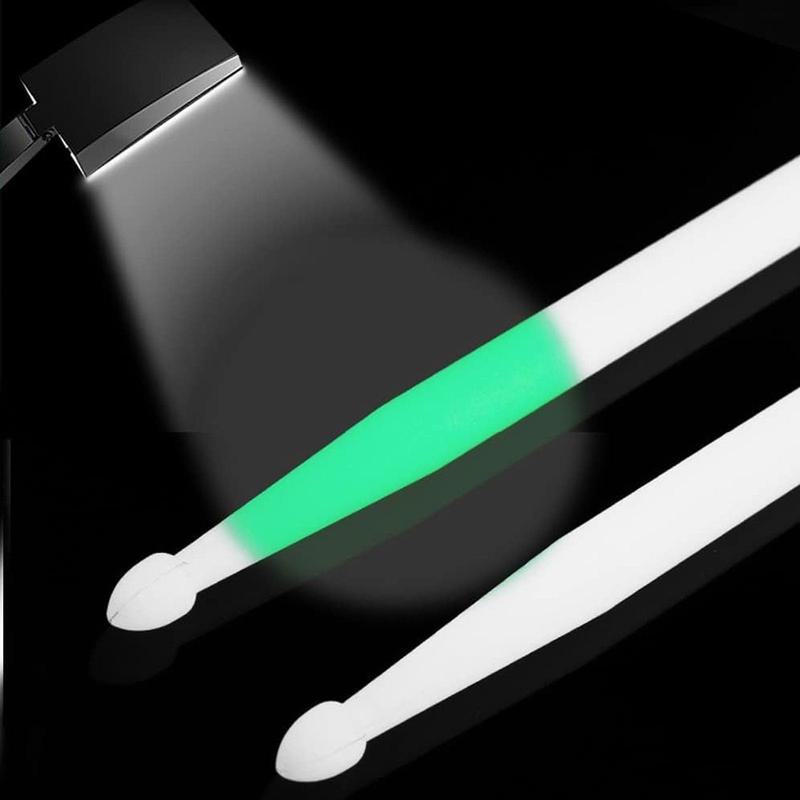 Light Up Drum Sticks 2 Pairs, 5A Luminous Light Up Drumsticks, Bright Luminous Glow in The Dark Drumsticks