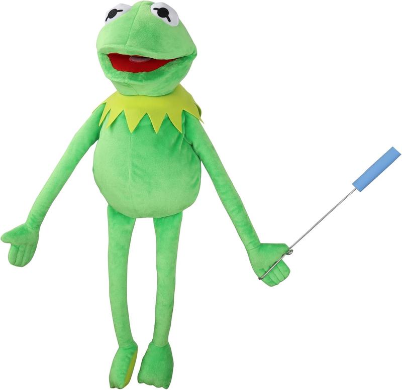 Kermit Frog Hand Puppet, Frog Plush,The Muppets Show, Soft Frog Puppet Doll Suitable for Role Play -Green, 24 Inches