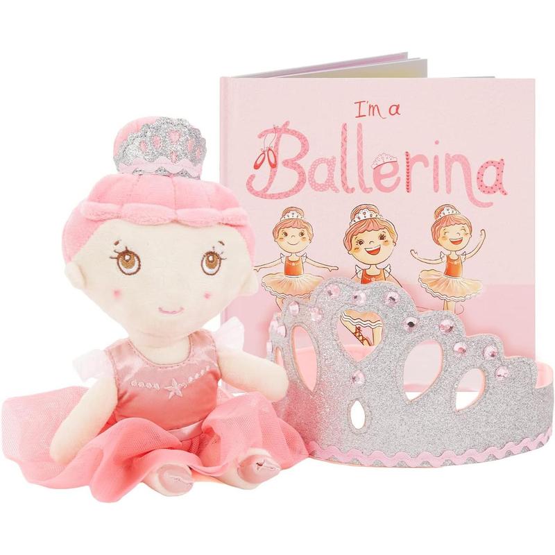 Tickle & Main Ballerina Princess Gift Set, Ballerina Doll, Dance Recital Gifts for Girls