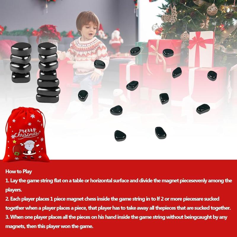 20 Pcs Christmas Magnetic Chess Game, Premium Magnetic Chess Game，Magnetic Chess,Multiplayer Magnet Board Game，Christmas Games, 1 to 4 Players, for Kids and Adults Birhtday Gifts