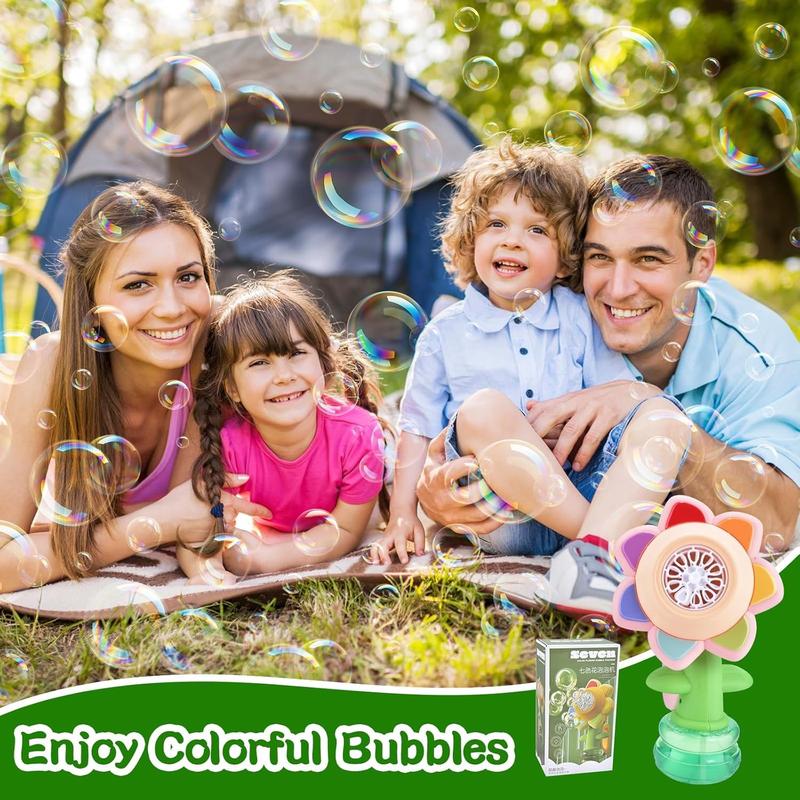 Halloween Sunflower Children's Automatic Bubble Machine Sunflower Night Light Bath Bubble Machine Toy