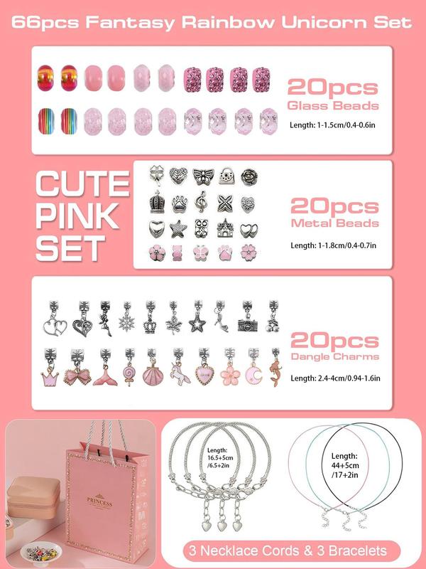 Princess Themed Beads & Charms & Accessories Set, Jewelry Making Kit for Bracelet Necklace Earrings, DIY Jewelry Making Supplies for Teenager