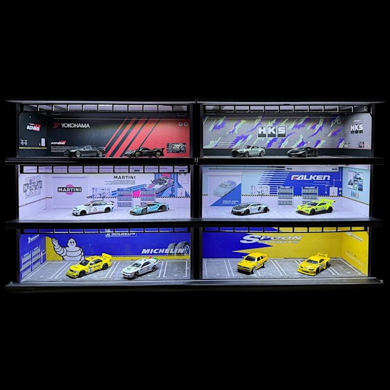 Diecast Hot Wheels Diorama Parking Garage Model 1:64 Scale