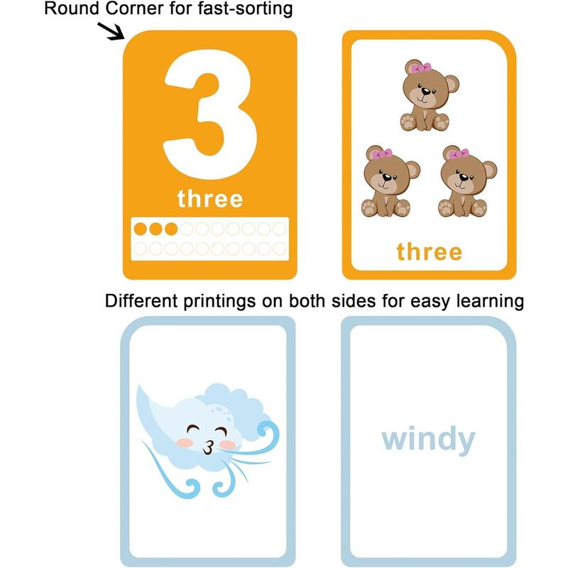 Alphabet Flashcards for Kids: Kids ABC Letters and Words, 52 Double-Sided Uppercase and Lowercase Letter Cards - Learning Toys for Boys and Girls