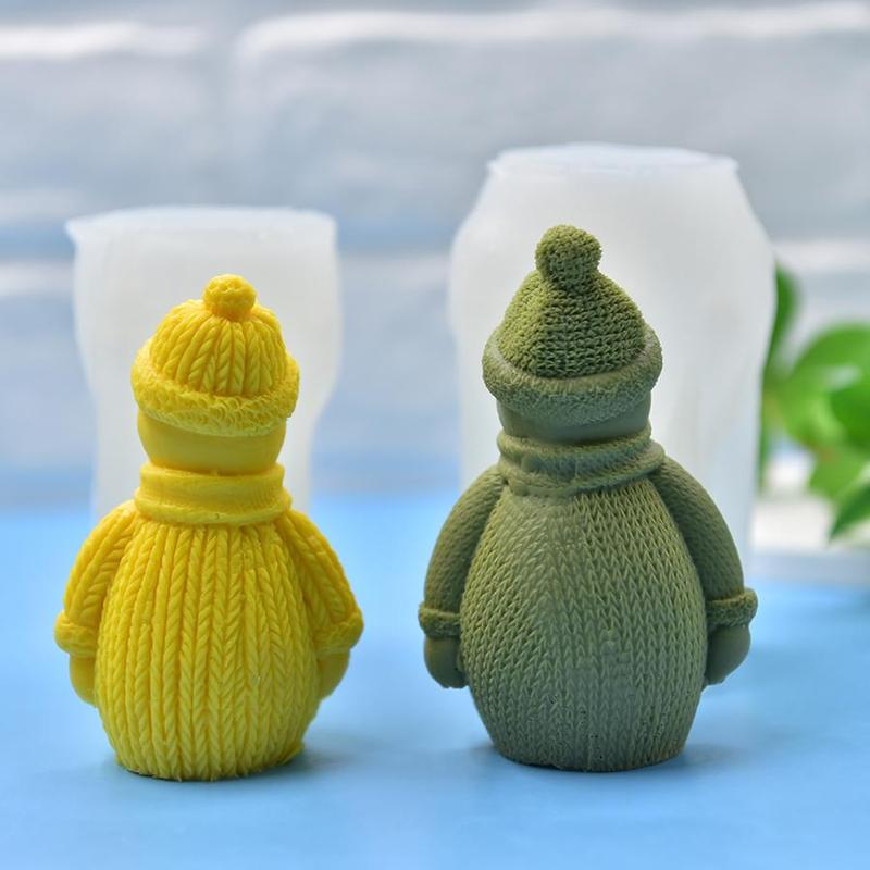 Snowman Shaped Silicone Mold, 1 Count Cute Soap Mold, Candle Mold, DIY Candle Making Mold, Soap Making Tool, Home Decor Supplies