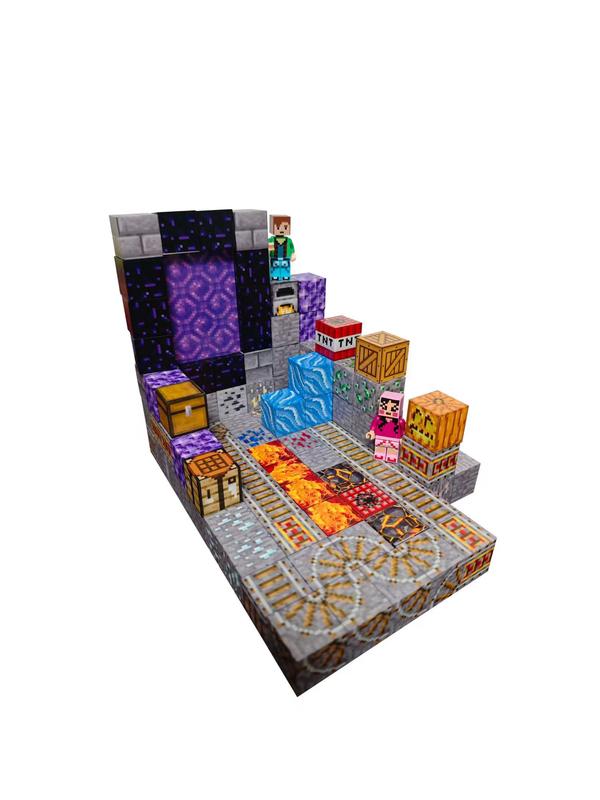 Magnetic Blocks - Build Mine Magnet World Magic Portal Set, Magnetic Tiles Building Blocks Toddler Toys STEM Sensory Creative Kids Games for 3+,