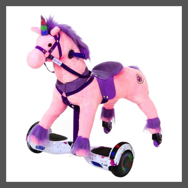 Power Pony Princess Powered Rideable Pony Ride-On for Girls Kids LED 3-Speed