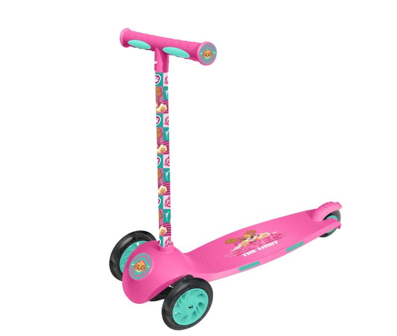 Paw Patrol 3 Wheel Scooter and Helmet Set - Pink - Skye - 50lbs - Unisex - Toddler - Ages 2-5