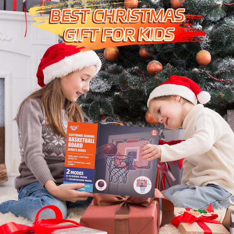 Basketball Hoop Indoor for Kids, Basketball Hoop Goal with Scoreboard, Mini Portable Basketball Hoop Game Toys Gifts for Boys Girls